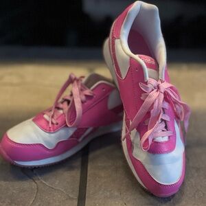 Reebok Women's Pink and White Sneakers